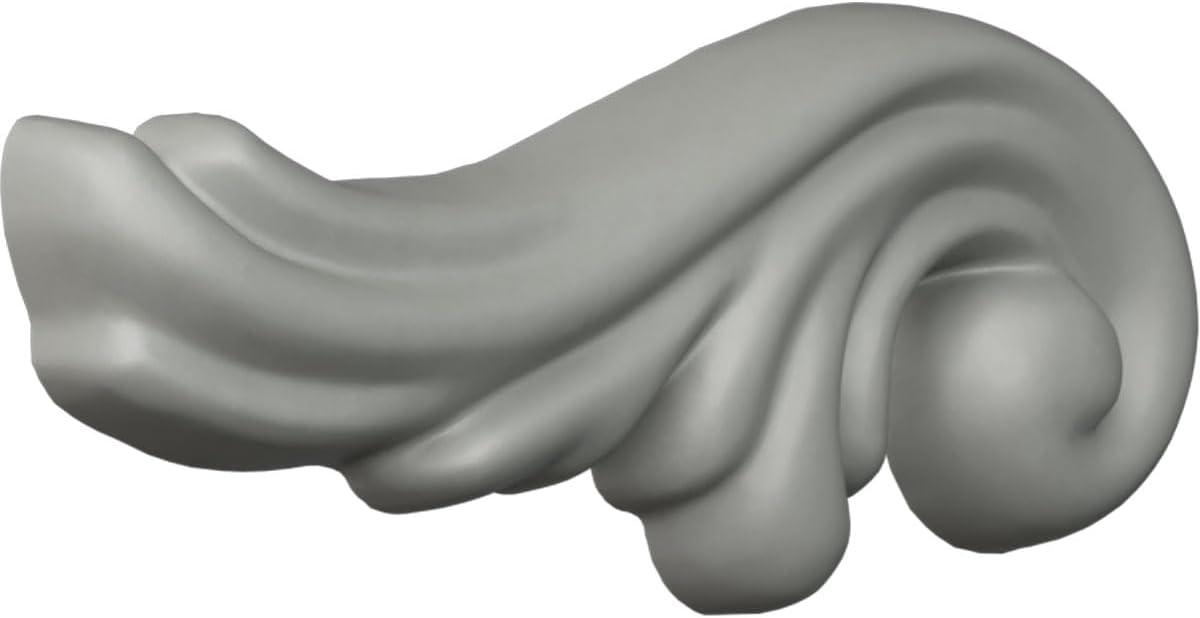 Primed Polyurethane Leaf Scroll Applique for Wall Trim