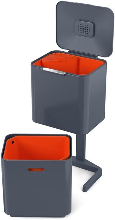 Joseph Joseph Totem Waste & Recycling Dual Kitchen Trash Can