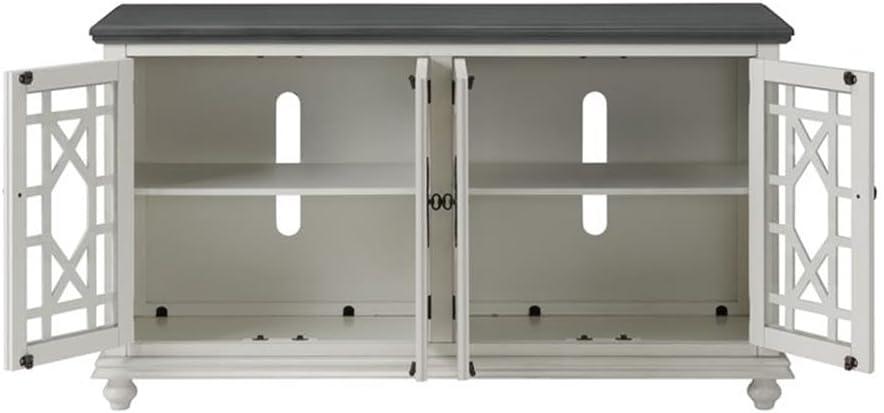 Martin Svensson Home Elegant 63" TV Stand Gray and White