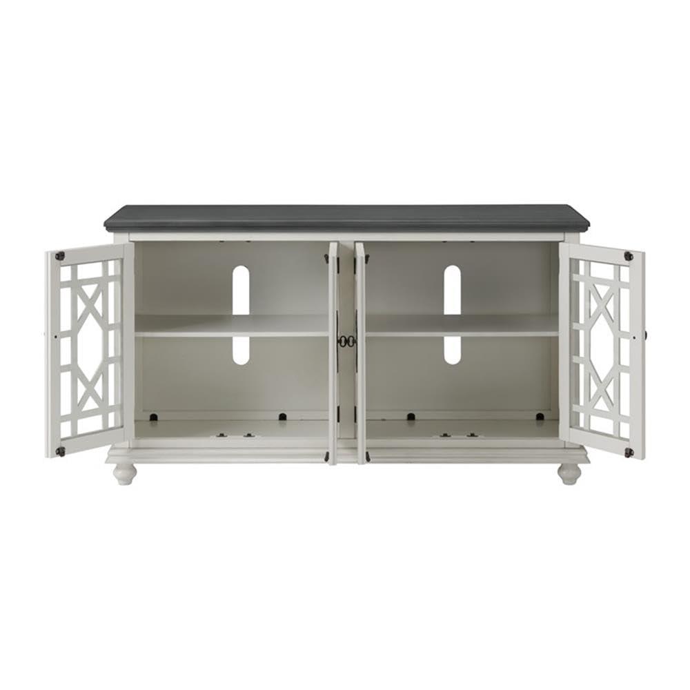 Martin Svensson Home Elegant 63" TV Stand Gray and White