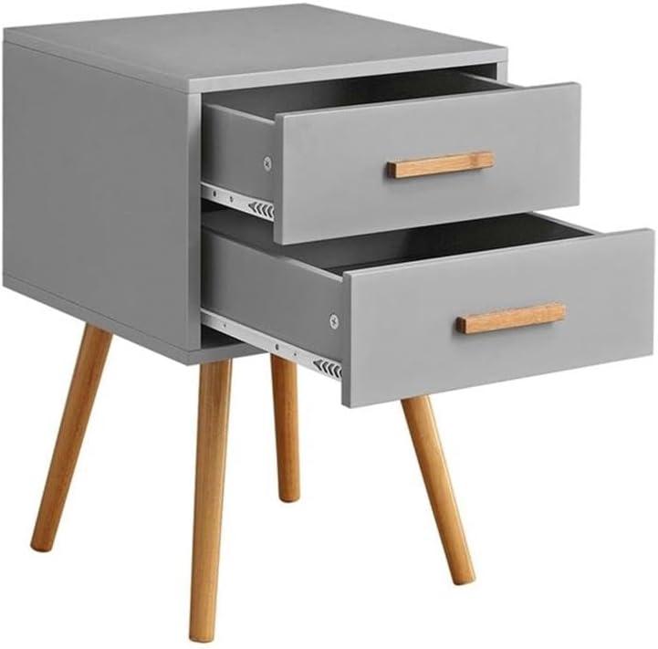 Convenience Concepts Oslo 2 Drawer End Table, Gray