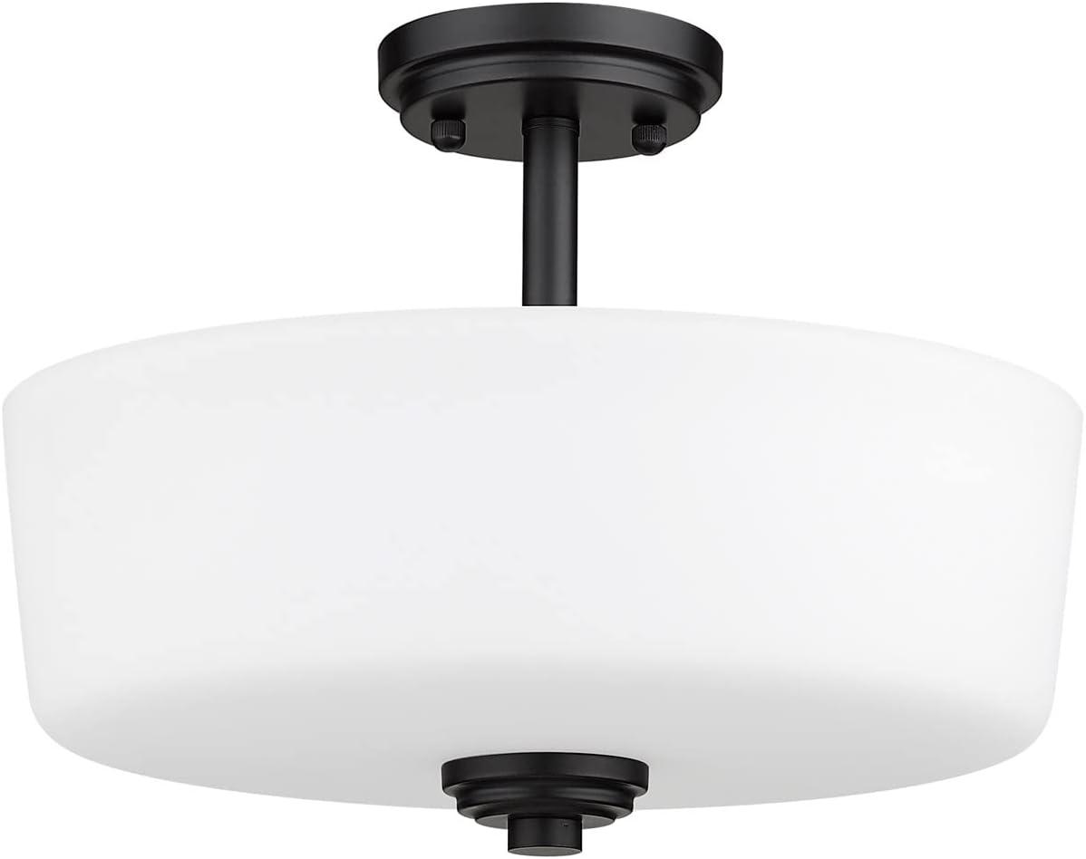 Z-Lite Arlington 3 - Light Semi-Flush Mount in  Matte Black