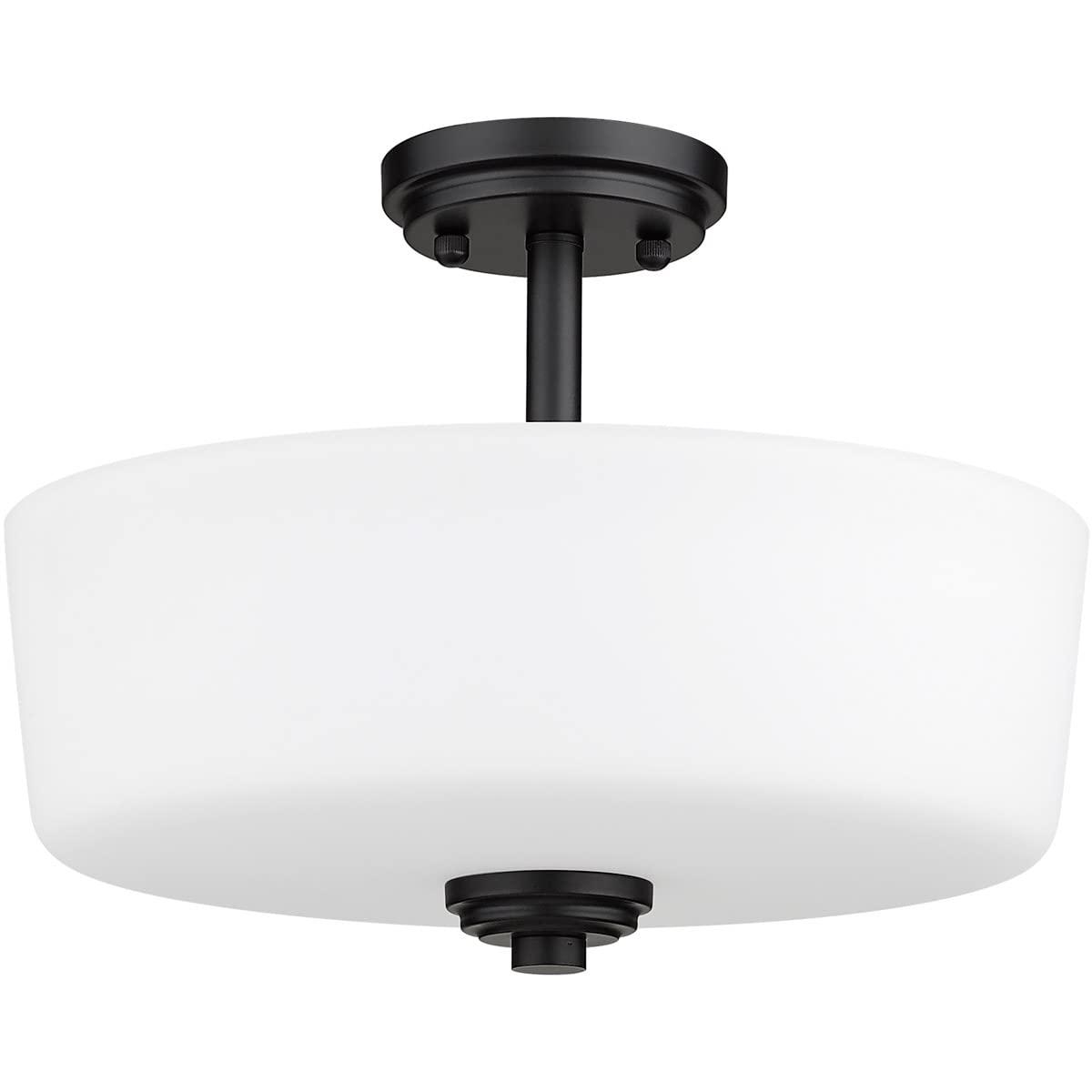 Z-Lite Arlington 3 - Light Semi-Flush Mount in  Matte Black