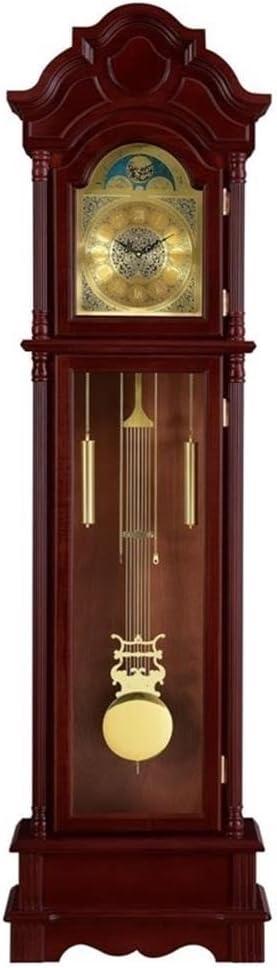 Coaster Furniture Harris Grandfather Clock with Chime Brown Red and Clear, 900749
