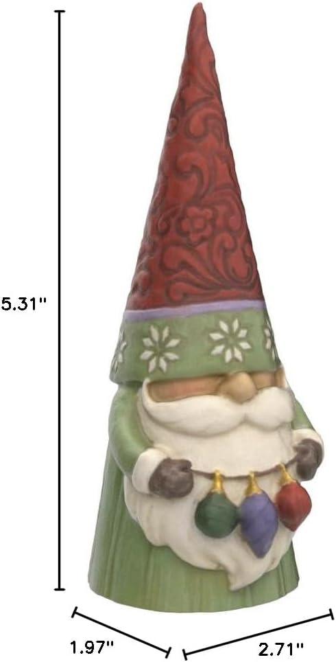 Handcrafted Winter Gnome with Ornaments Resin Figurine