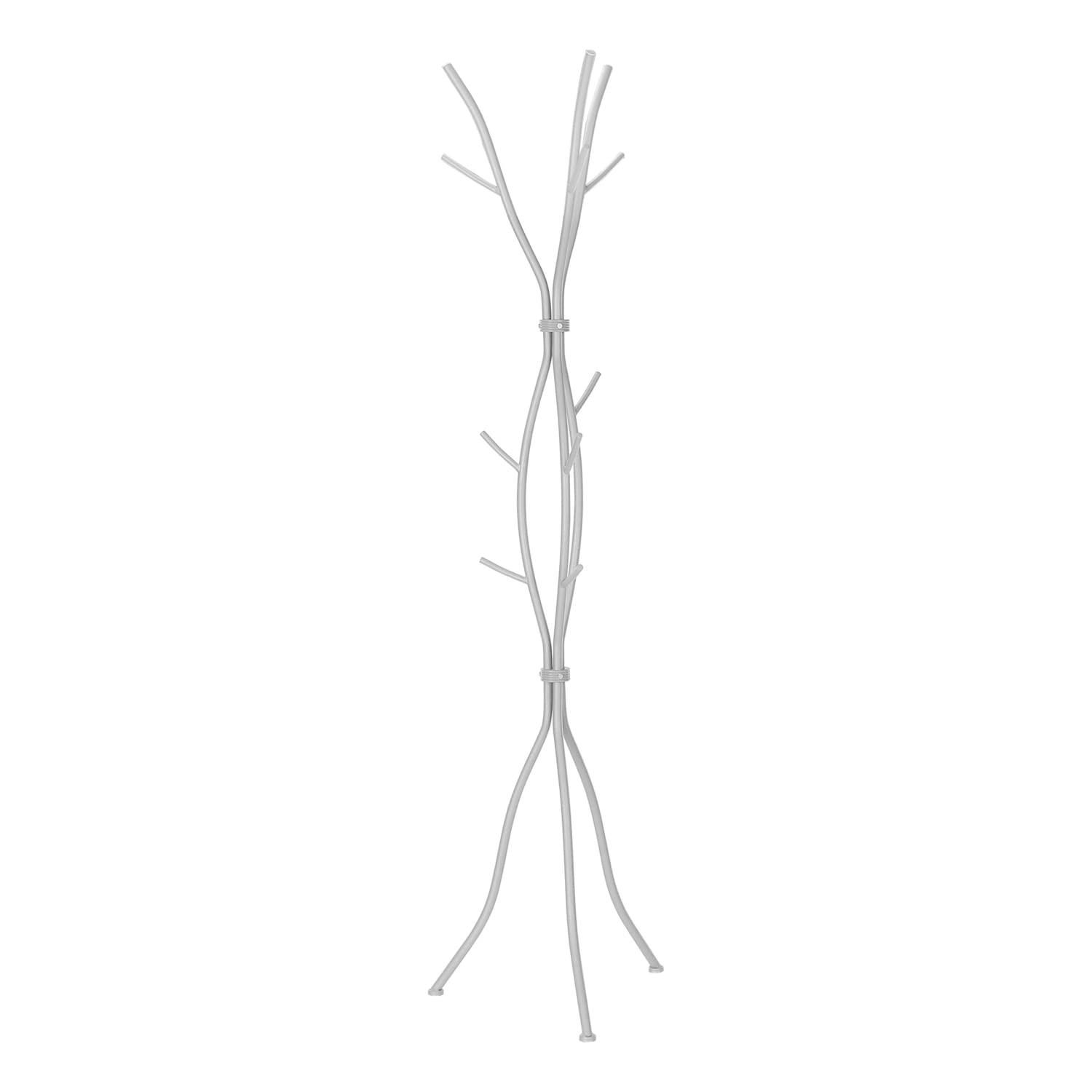 Zipcode Design™ 74"H Bedroom Coat Rack Metal Hall Tree Freestanding 11 Hooks Coat Rack Umbrella Stand