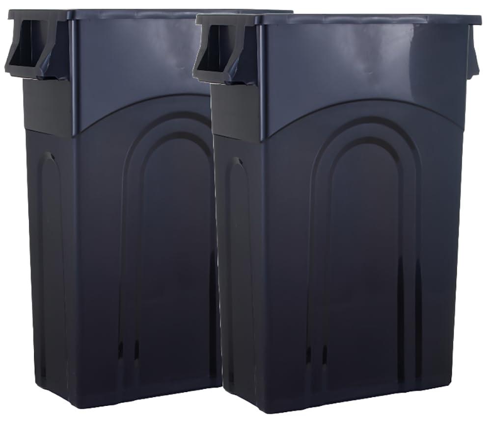 United Solutions United Solutions Highboy Waste Container, 23 Gal, 2 Pack, Space Saving
