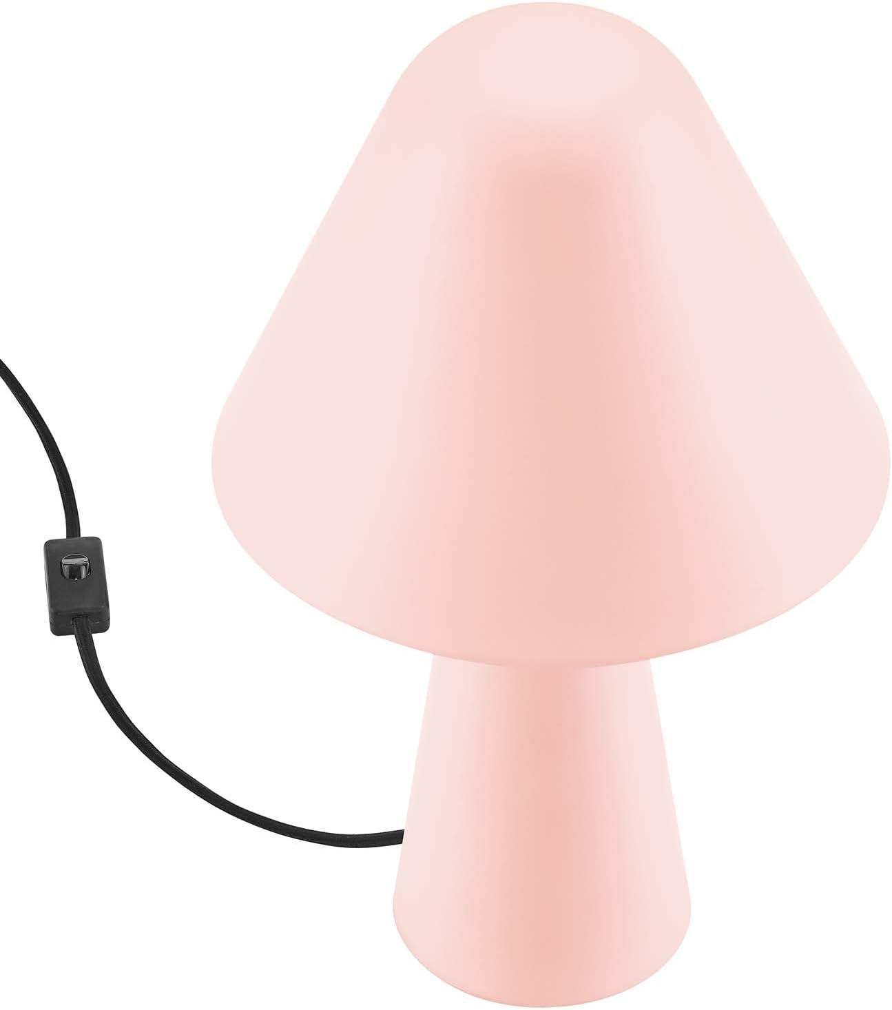 Modway Jovial Mushroom Table Lamp – Modern Metal Dome Shade Accent Light for Living Room or Bedroom