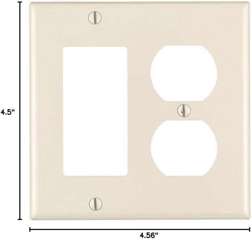 Almond 2-Gang Thermoset Plastic Wall Plate