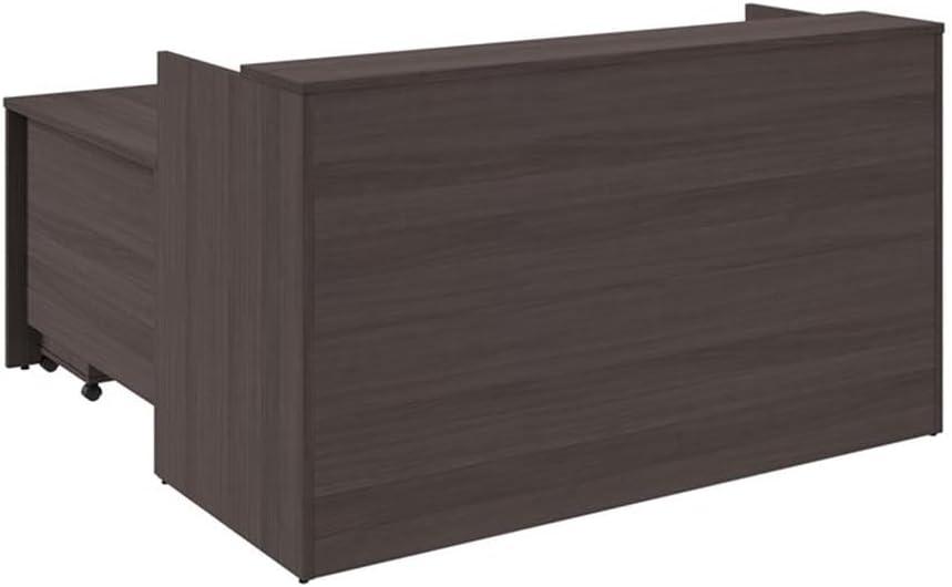 Arrive 72W x 72D Reception L Desk with 3 Drawer Mobile Pedestal