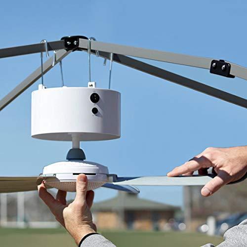 Canopy Breeze Rechargable Canopy Fan with Remote Control: Portable, Indoor/Outdoor, 31" Blade, 2 Speeds, White
