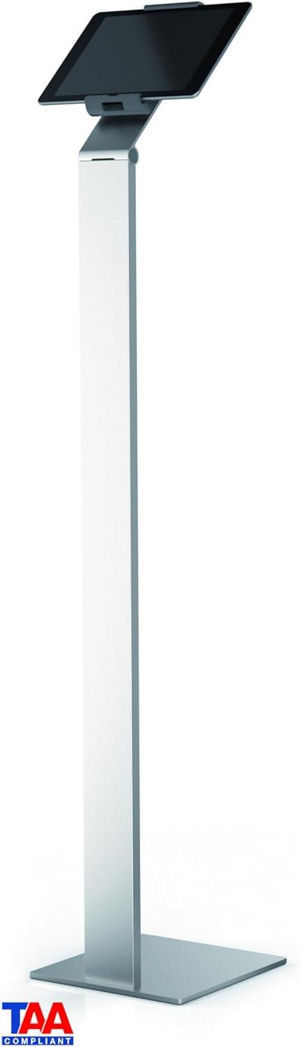 DURABLE Tablet Floor Stand 47.5 Inches Tall (for Tablets 7-13 Inches, 360 Degree Rotation with Anti-Theft Device) Silver/Charcoal (893223)