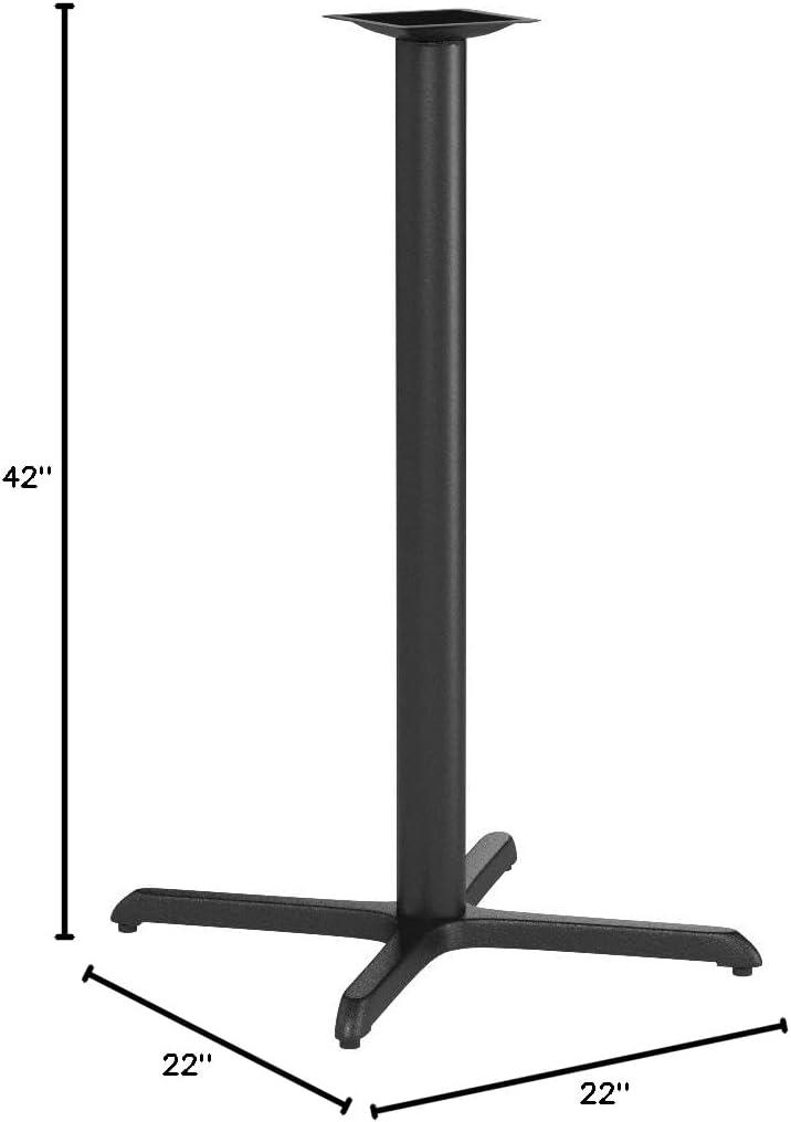 Flash Furniture Beverly Restaurant Table X-Base with 3" Dia. Bar Height Column