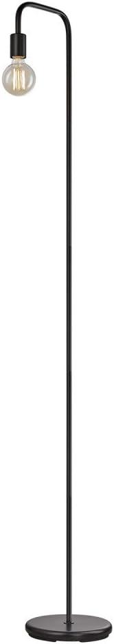 Satin Black 70" Edison Floor Lamp with Modern Silhouette