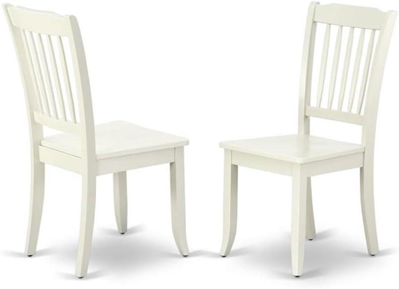 East West Furniture Vancouver 7-piece Wood Dining Table and Chair Set in White