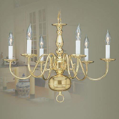 Livex Lighting Williamsburgh 6 - Light Chandelier in  Polished Brass