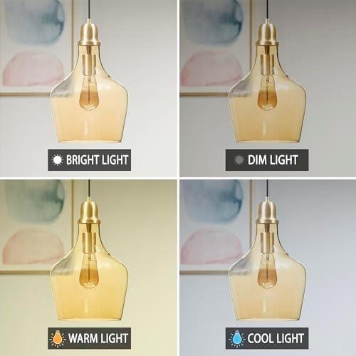 Auburn 1 Gold/Amber Pendant Light