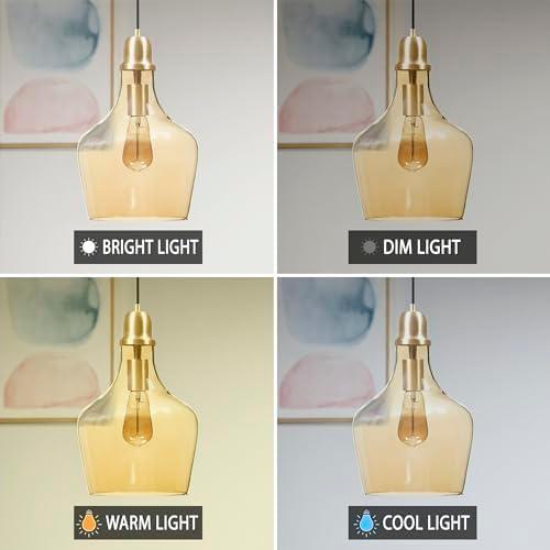 Auburn 1 Gold/Amber Pendant Light