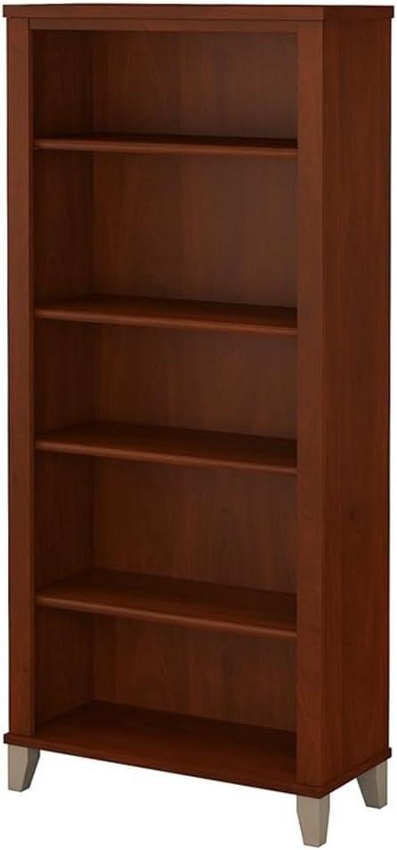 Bush Furniture Somerset 5 Shelf Tall Bookcase in Hansen Cherry Finish