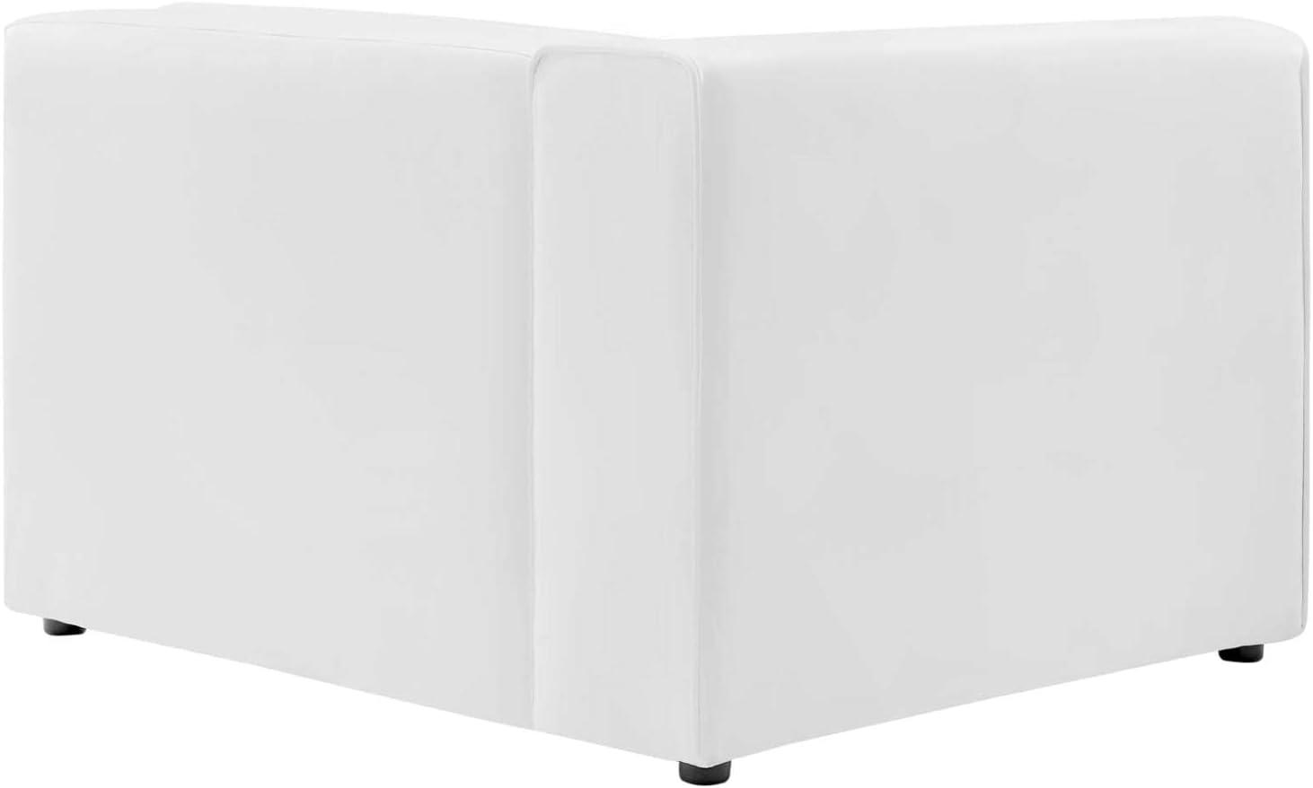 Mingle Vegan Leather Left Armchair White - Modway