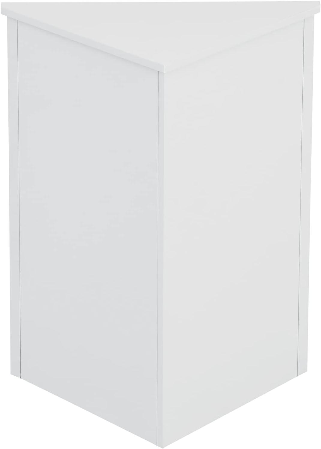 Yardmaster Bathroom Storage Cabinet, Corner Cabinet with 2 Doors and Adjustable Shelves, Freestanding Corner Storage Cabinet for Bathroom, Kitchen, Living Room, White