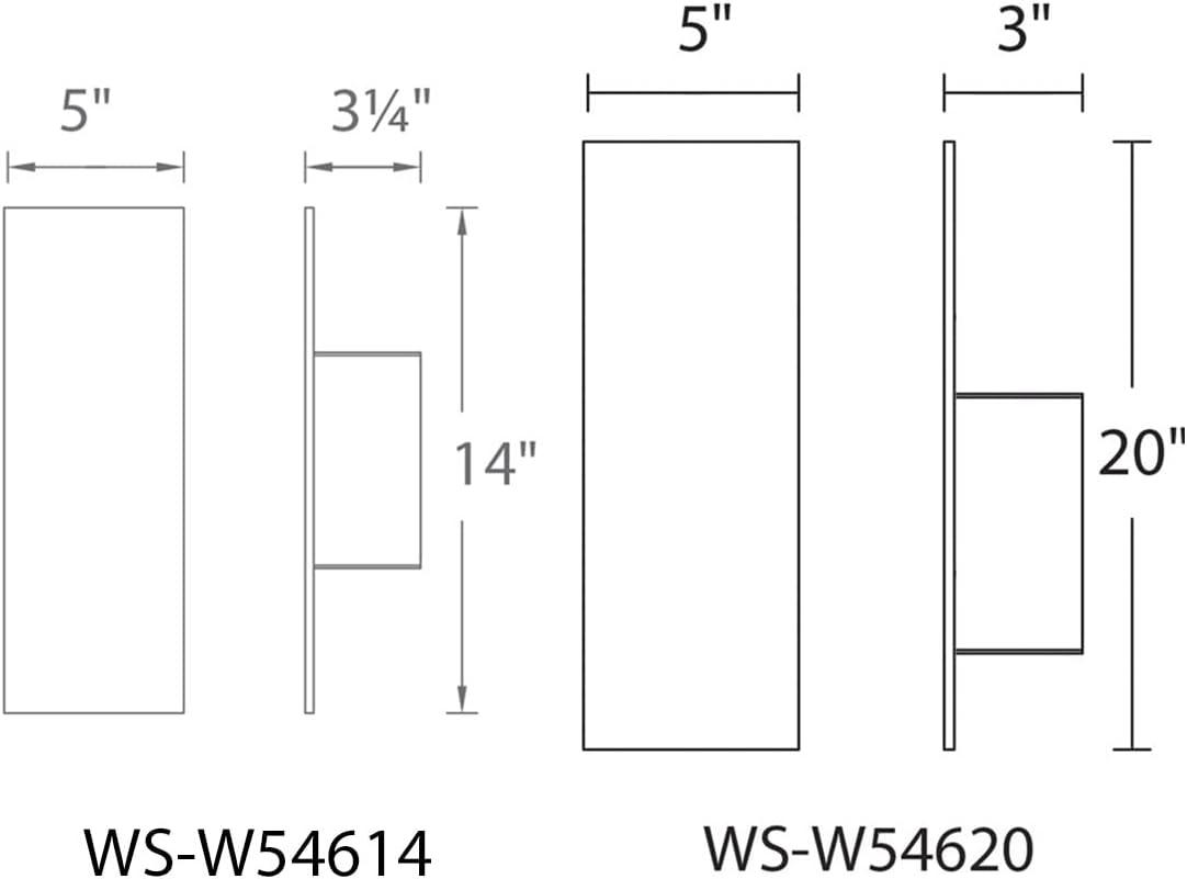 WAC Lighting Icon 20" 2-Light Aluminum Indoor and Outdoor Wall Light in Bronze