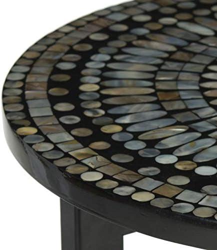 SAFAVIEH Zaira Contemporary Lacquer End Table, Warm Grey/White