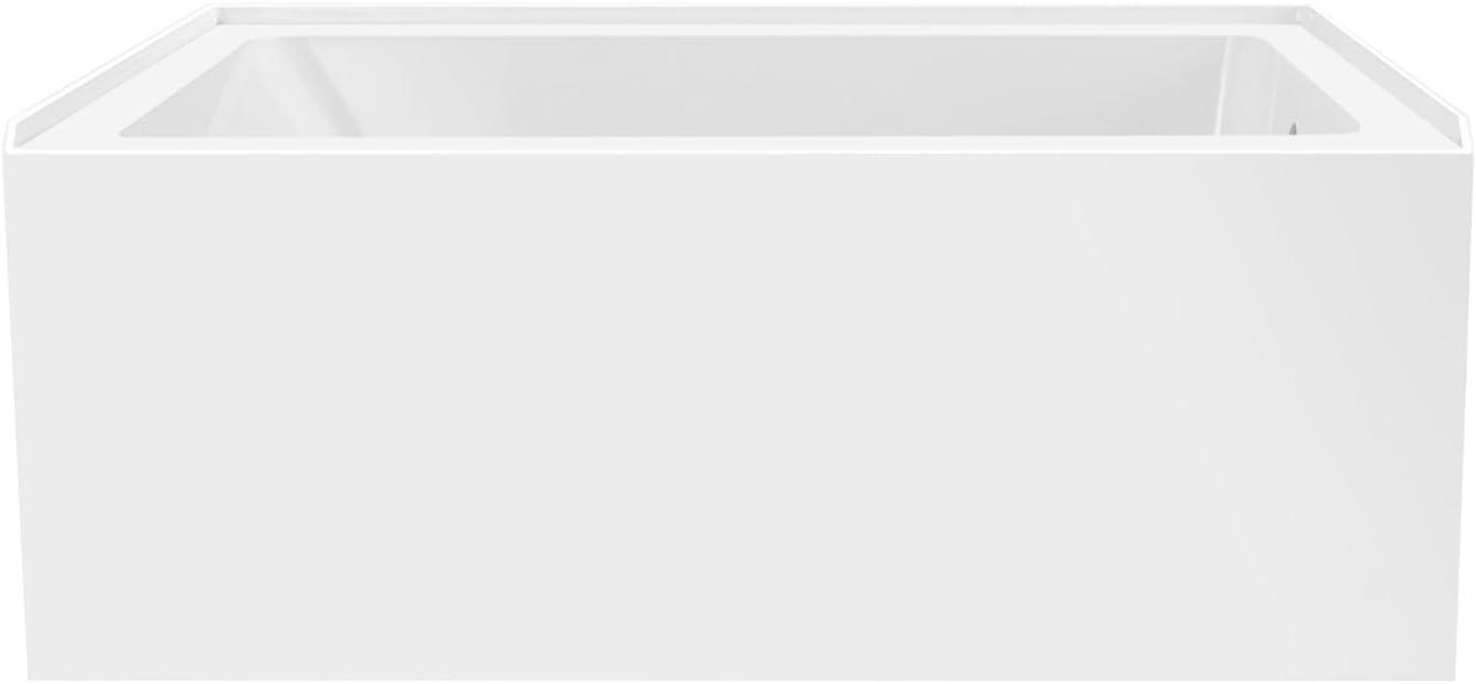 Kingston Brass Aqua Eden 54-Inch Acrylic Rectangular 3-Wall Alcove Tub