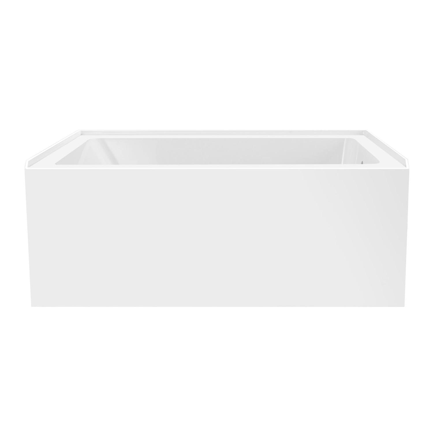 Kingston Brass Aqua Eden 54-Inch Acrylic Rectangular 3-Wall Alcove Tub