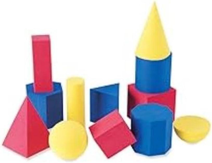 Colorful Soft Foam 3D Geometric Shapes Set of 12