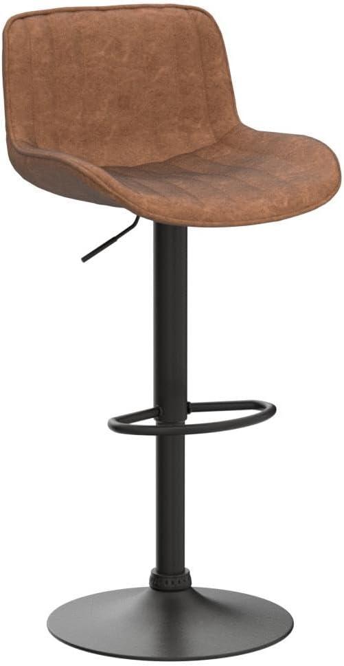 walsunny Swivel Upholstered Adjustable Height Counter Stool with Metal Frame (Set of 2)