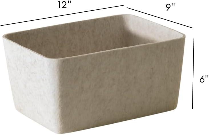 SortJoy Wide Stone Sculpted Storage Bin