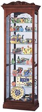 Howard Miller Windsor Cherry Lighted Curio Cabinet with Glass Shelves