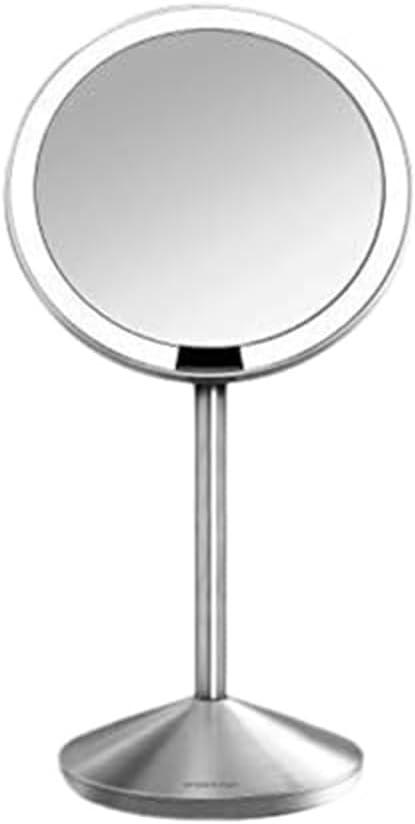 Simplehuman 5" Round Rechargeable Mini Travel Sensor Makeup Mirror, 10x Magnification