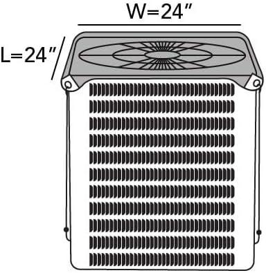 Covermates Armor Top Air Conditioner Cover â€“ Durable Outdoor Protection for AC Units, Ultima 600D Polyester, Armor Top 24W x 24D, Ripstop Grey