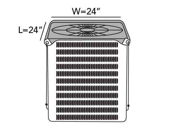 Covermates Armor Top Air Conditioner Cover â€“ Durable Outdoor Protection for AC Units, Ultima 600D Polyester, Armor Top 24W x 24D, Ripstop Grey