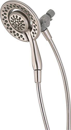 Spotshield Brushed Nickel Stainless Steel Dual Shower Head with Handheld