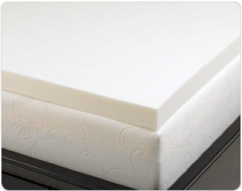 Memory Foam Solutions UBSF43 Full / Double Size 3 Inch Thick  4 Pound Density Visco Elastic Memory Foam Mattress Pad Bed Topper Made in the USA