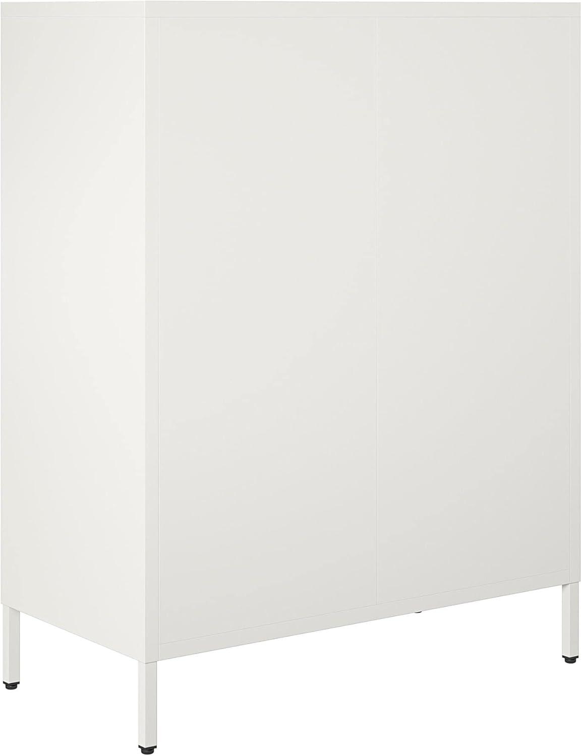 RealRooms Shadwick 2 Door Storage Cabinet-Mesh Metal Locker