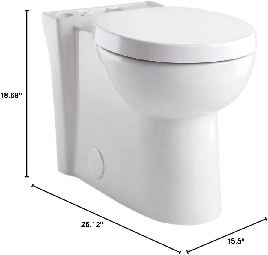 Studio Concealed Trapway Dual Flush Right Height Round Front Toilet Bowl