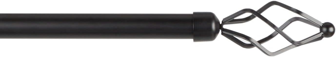 Amalgamated Textiles Exclusive Home Lancelot 1" Window Curtain Rod and Finial Set, Adjustable