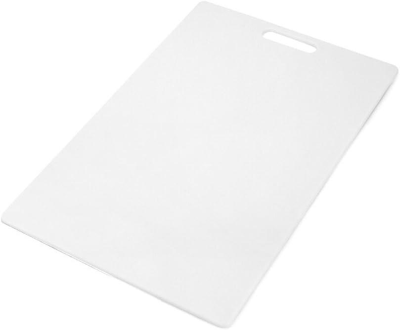 White 12" x 18" BPA-Free Polypropylene Cutting Board