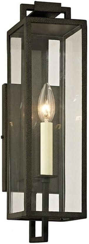 Troy Lighting Beckham 1 - Light Wall Light in  Forged Iron Clear Shade