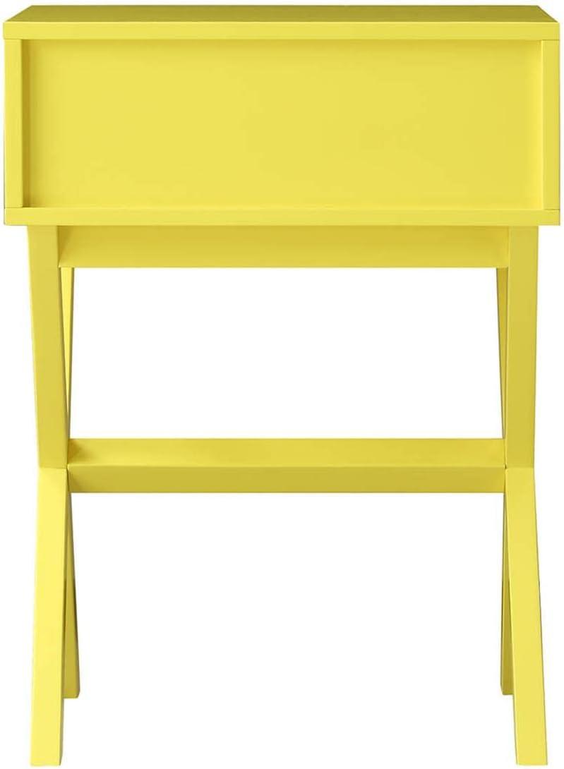 Convenience Concepts Designs2Go Landon 1 Drawer End Table, Yellow