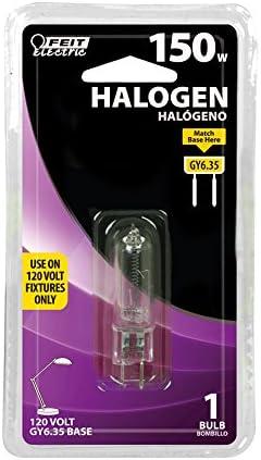 150-Watt Clear Halogen Tubular Bulb with GY6.35 Base