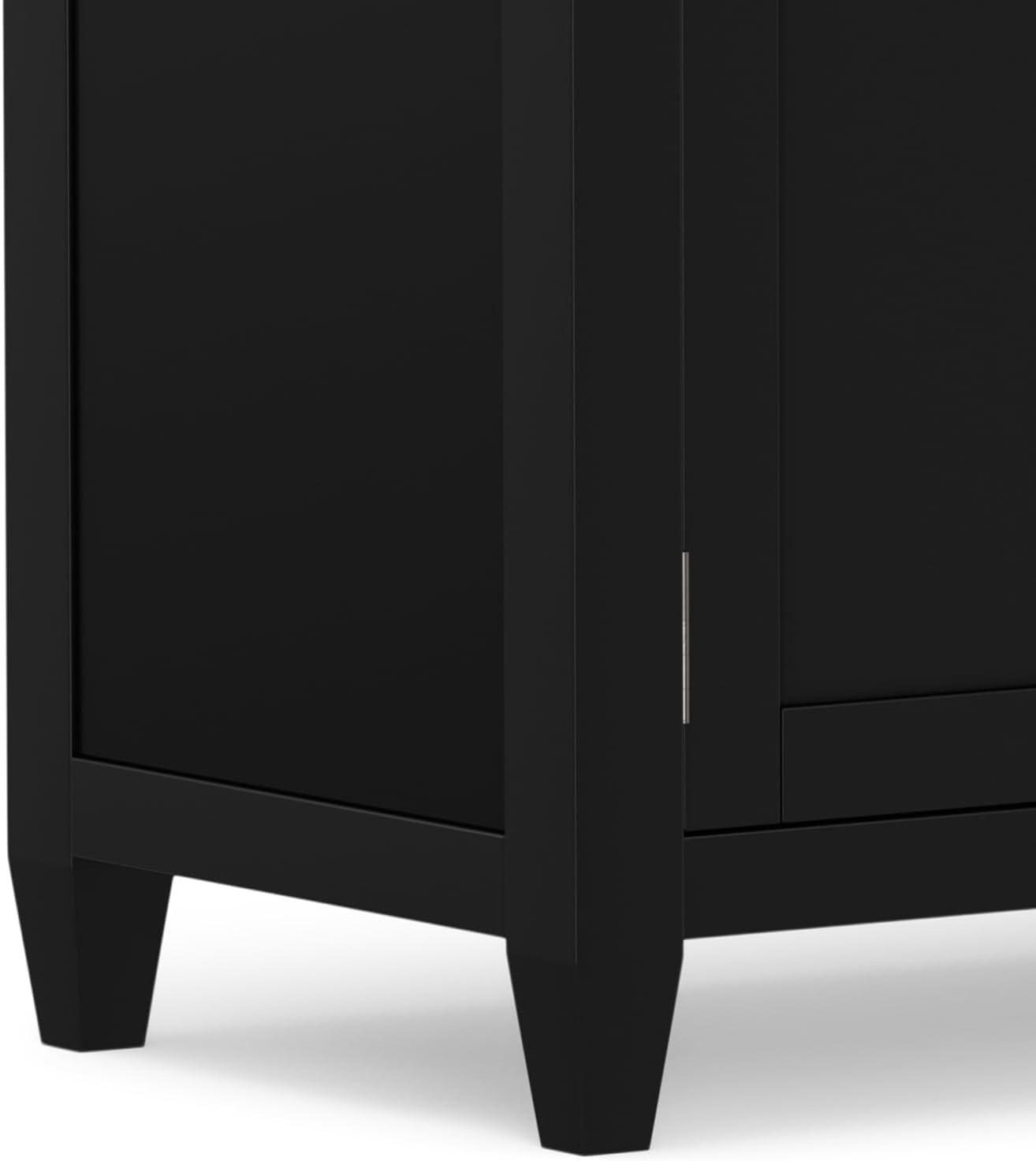 Simpli Home Carlton 54"W Solid Wood TV Stand for TVs up to 60" with 4 Cabinets