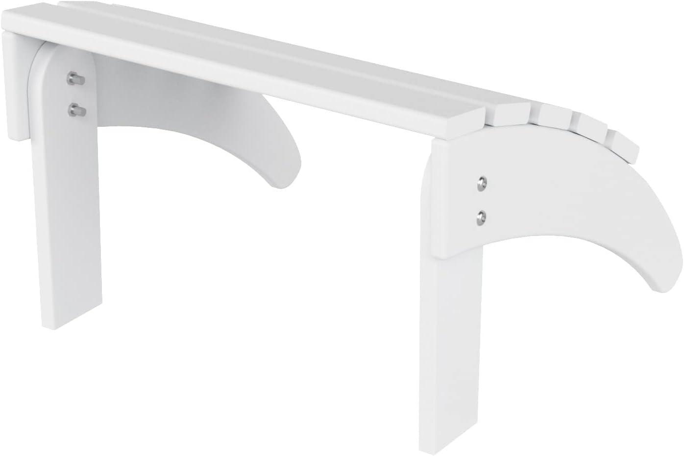 WestinTrends All-Weather Outdoor Patio Poly Adirondack Ottoman Footrest, White