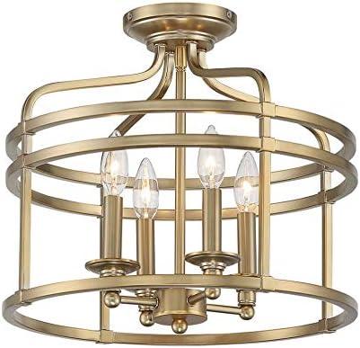 Minka Lavery 1094 Covent Park 4 Light 16" Wide Semi-Flush Ceiling Fixture - Gold