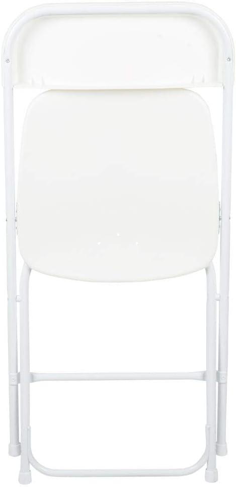 Flash Furniture Hercules Series Plastic Folding Chair White - 2 Pack 650LB Weight Capacity Comfortable Event Chair-Lightweight Folding Chair