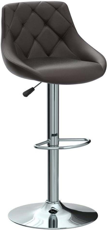 MarketLane Bar Stools Set of 2,Modern PU Leather,Armless with Backrest Swivel Bar Stools,Height Adjustable Swivel Barstool Hydraulic Island Bar Stools Armless Kitchen Counter Bar Chairs,Black